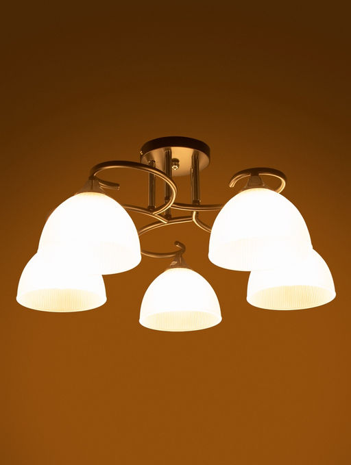 Люстра XA1635/5, 5×60 Вт, E27, цвет чёрный хром