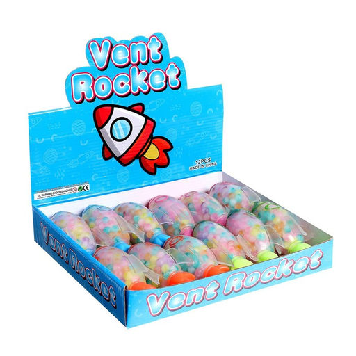 Цена за 4 шт. Антистресс игрушка «Ракета», мялка с гидрогелем, МИКС