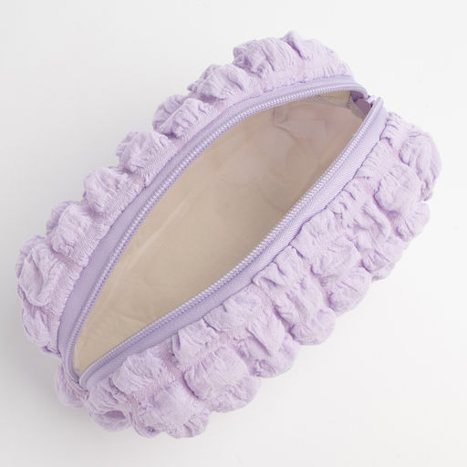 Косметичка на молнии женская, с подкладом, маленькая, лавандовая - Simaland фото 3