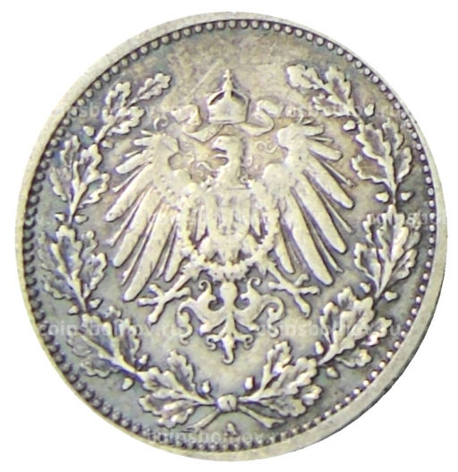 Монета 1/2 марки 1905 года A Германия