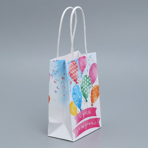 Пакет крафтовый День рождения, 15 10 6 см - Дарите счастье фото 2