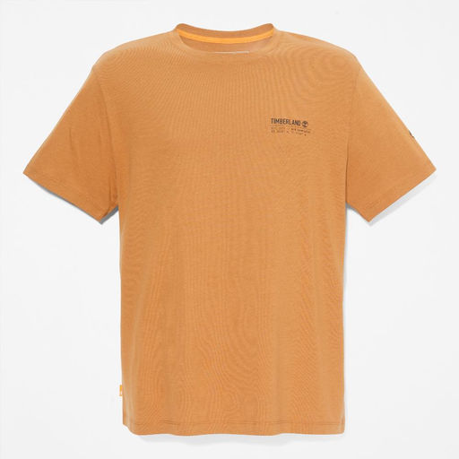 Футболка Timberland T-Shirt Refibra Logo Graphic Regular желтая  фото 6