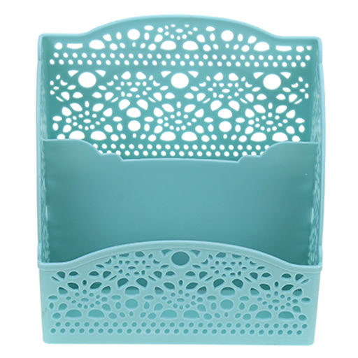 Домашняя мода Корзина пластмассовая для хранения Узоры 8х13,3см h13см, морской (Китай) фото 2