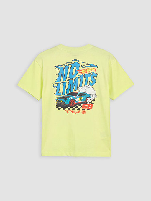 Bisiklet Yaka Hot Wheels Bask?l? Erkek ?ocuk Ti??rt