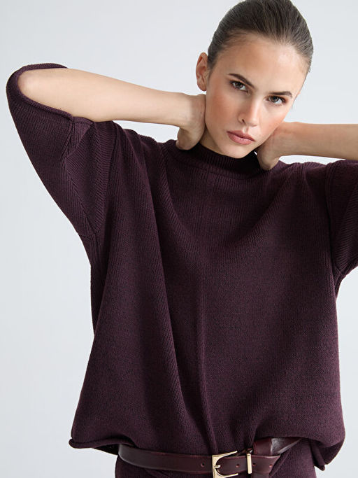 Dik Yaka Kad?n Triko Kazak