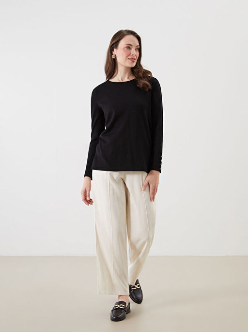 Bisiklet Yaka Kad?n Triko Kazak