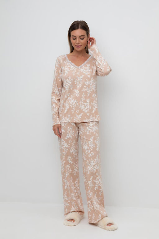 Е 20041/24/нюдовый беж,индийский жасмин пижама жен