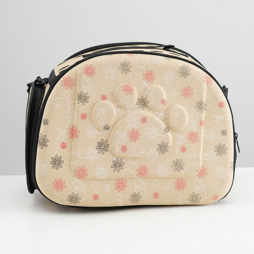 Складная сумка-переноска с отдельным входом, материал EVA, 43,5 х 28 х 33 см, бежевая - Пижон фото 2