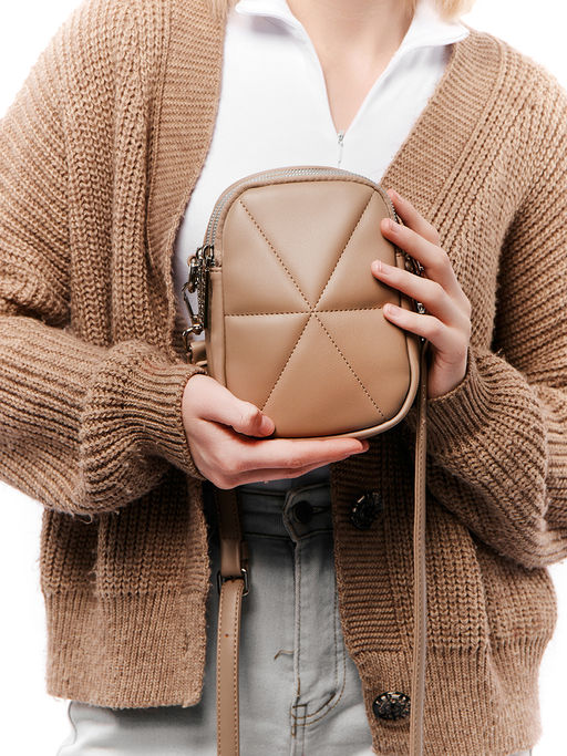 LACCOMA сумка Тиффанни-Ф826-капучино эко кожа хлопок