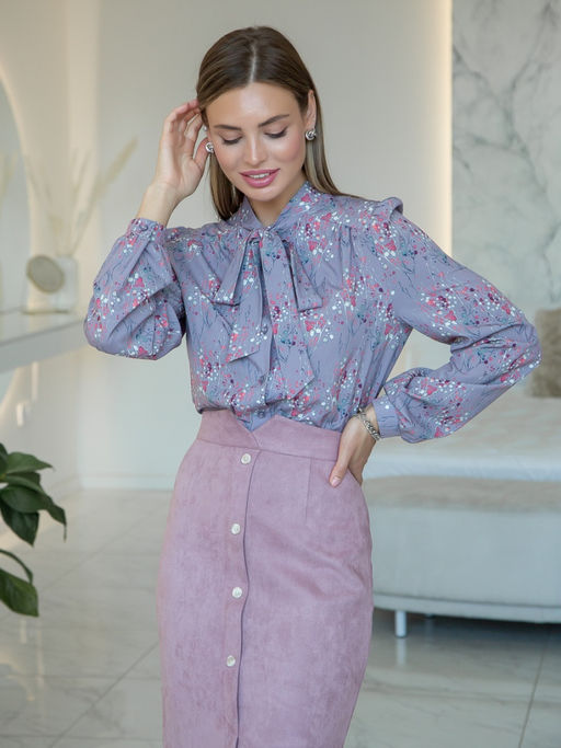 02-1239 Блуза - Вишня фото 4