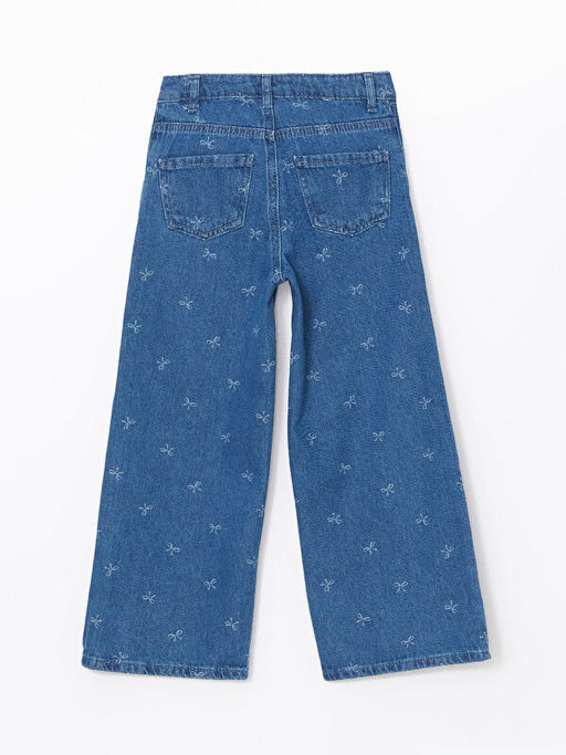 Beli Ayarlanabilir Lastikli K?z ?ocuk Jean Pantolon - Waikiki фото 3