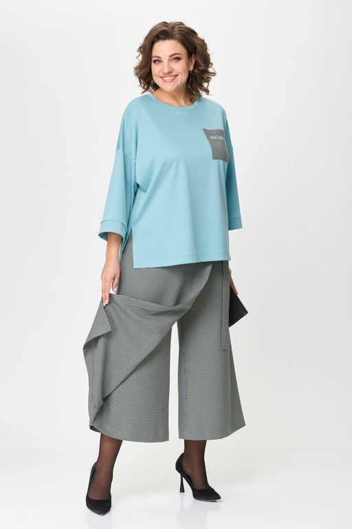 Костюм Michel Chic 1362/1 голубой, клетка  фото 3