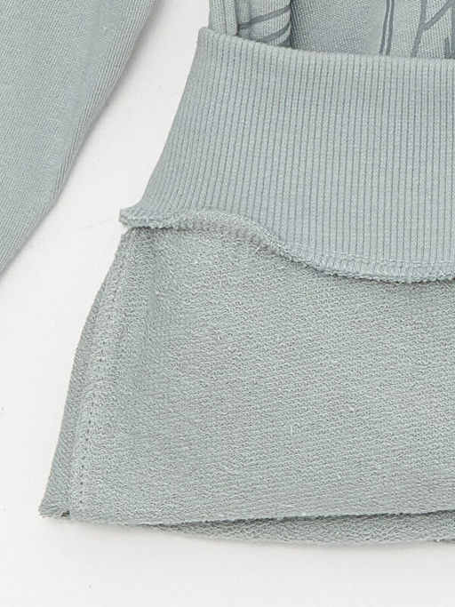 Rahat Kal?p Bisiklet Yaka Bask?l? Erkek ?ocuk Sweatshirt - Waikiki фото 3