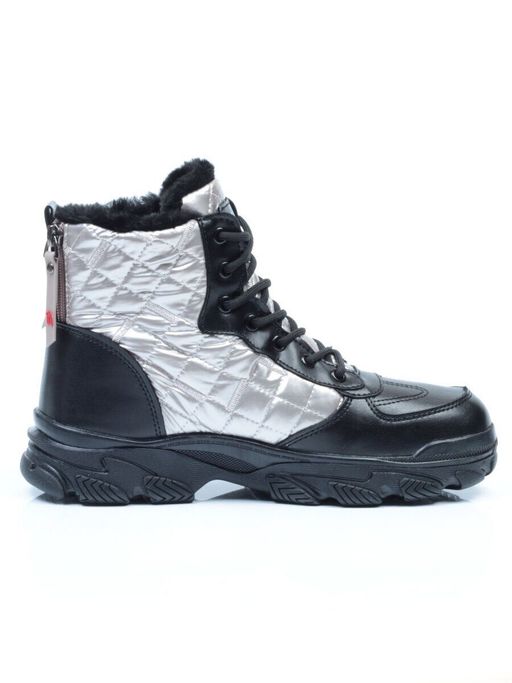 04-2221-4 BLACK Ботинки зимние женские (искусственные материалы) - Фабричный китай фото 11