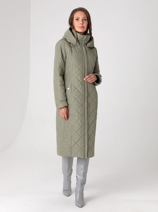 24307 Пальто дем. оливковый - Dizzyway фото 2