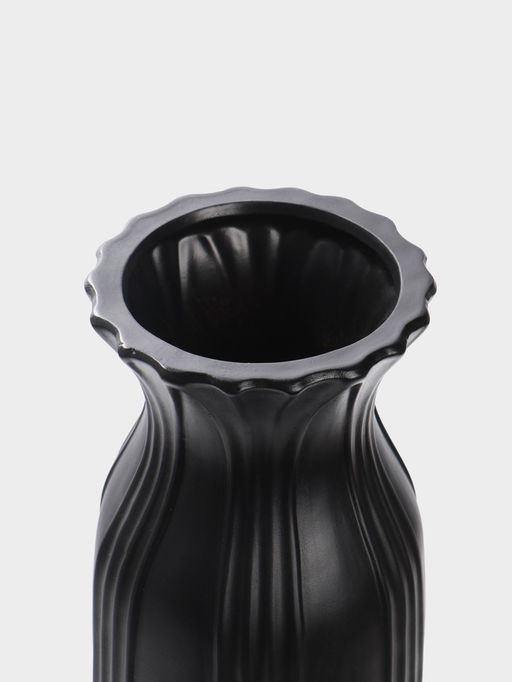 Ваза напольная керамика "Боливар" 61х15 см, чёрный