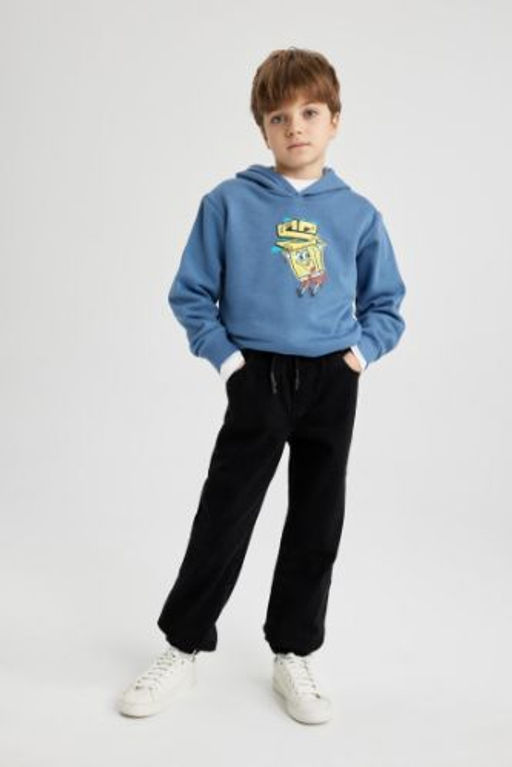 Erkek Cocuk Beli Bagc?kl? Lastikli Paca Cepli Jogger Jean Pantolon