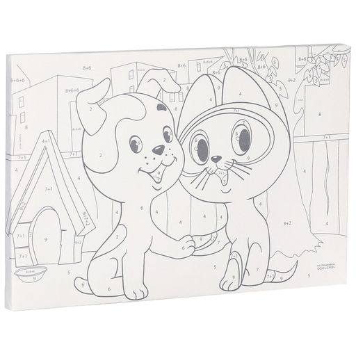 Картина по номерам для детей «Котенок Гав», 20×30 см
