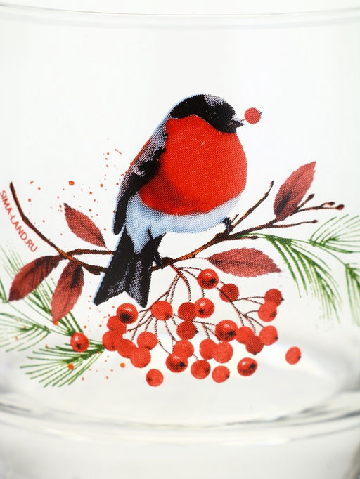 Стакан новогодний «Снегирь», 310 мл