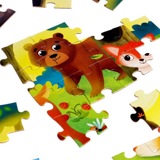 Пазл с фонариком На лесной опушке, 63 детали - Puzzle time фото 5