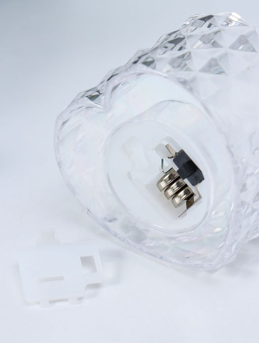 Цена за 2 шт. Светодиодная свеча LED - ночник RISALUX «В сердце», от батареек 3×LR1130, прозрачный, 6.7×6.5×3.8 см