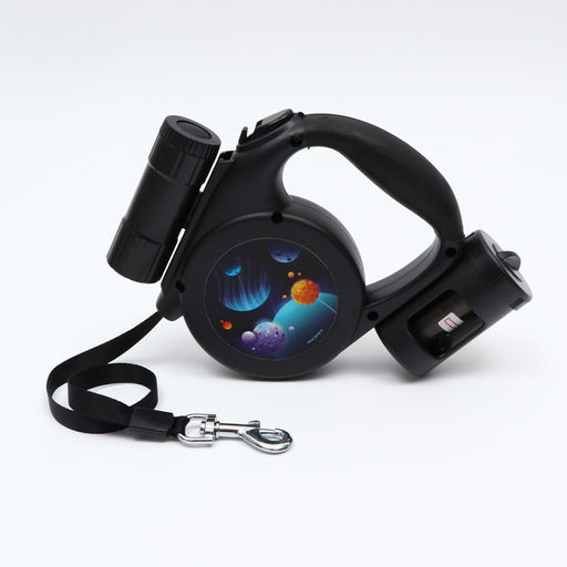 Рулетка с фонарем и отсеком для пакетов 5 м, max = 50 кг, черная - Пушистое счастье фото 2