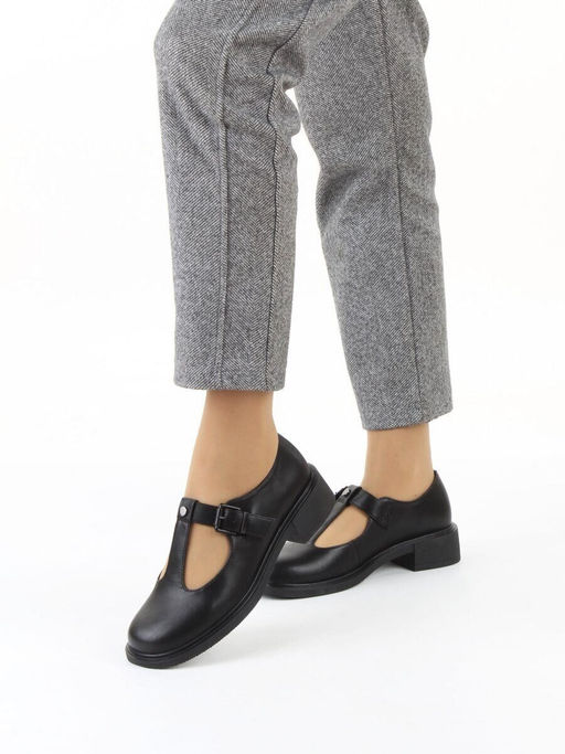 06-M47-15 BLACK Туфли женские (натуральная кожа)