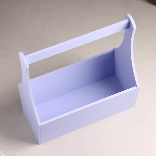 Кашпо деревянное Виллиан Лонг, с ручкой, 2512,510(28) см Лавандовый - Дарим красиво фото 3