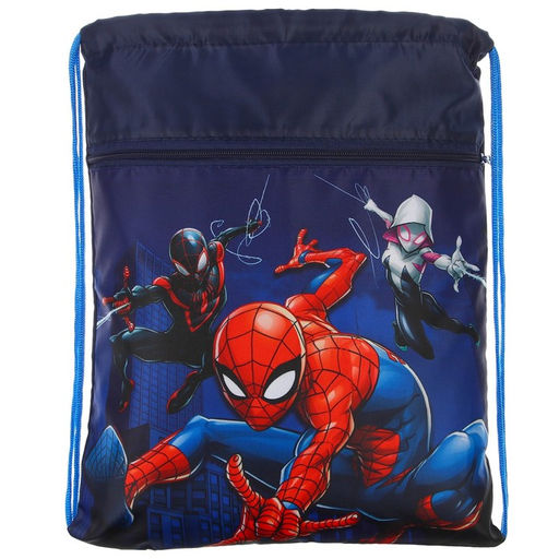 Мешок для обуви с карманом 420*350 мм, Мстители Человек Паук(мягкий полиэстер, плотность 210D) - Marvel фото 3