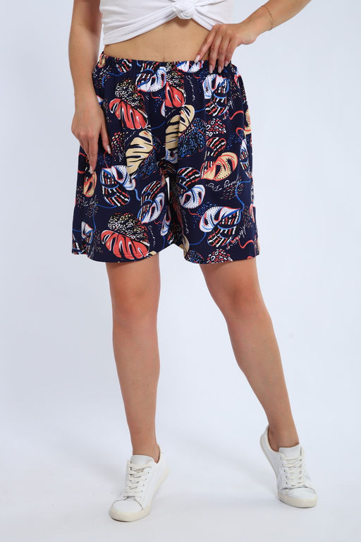 Шорты женские из кулирки Цветник папоротник