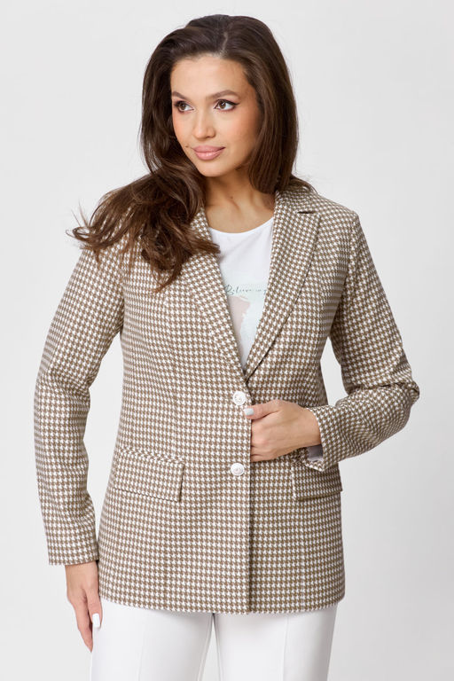 Жакет БелЭльСтиль 412 бежевый гусек