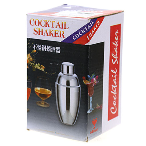 Шейкер из нержавеющей стали 500мл, д8,4см h18см, в цветной коробке (Китай)