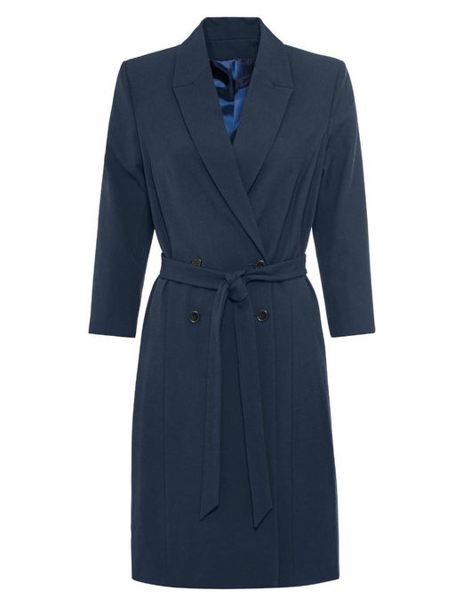 Двубортное платье с поясом, синее - Heine фото 7