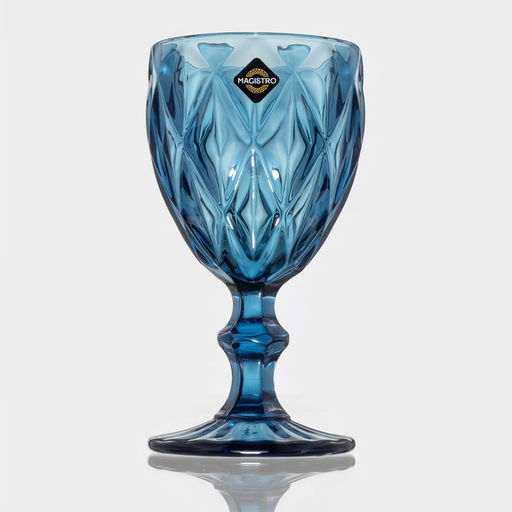 Бокал для вина Magistro «Круиз», 250 мл, 8×15.3 см, стекло, синий