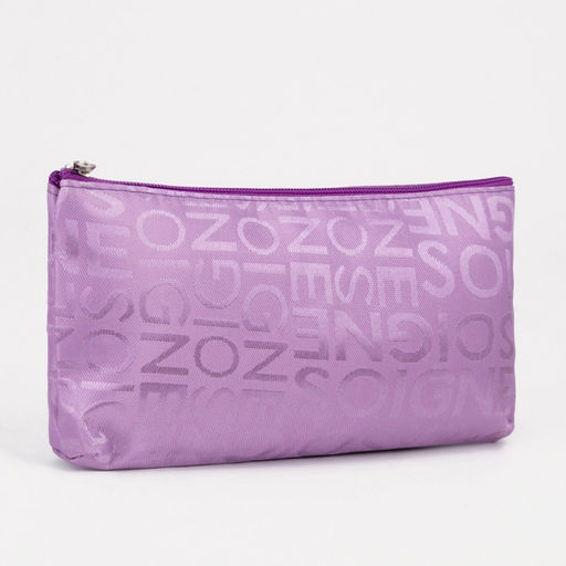 Цена за 2 шт. Косметичка-пенал на молнии, маленькая, с буквами, сиреневая