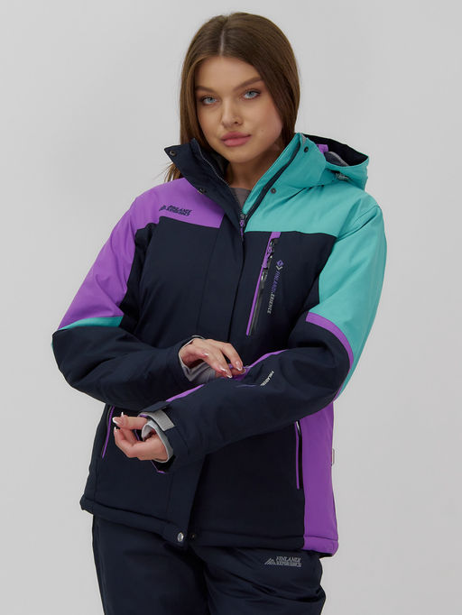 Горнолыжный костюм женский зимний голубого цвета 02819Gl