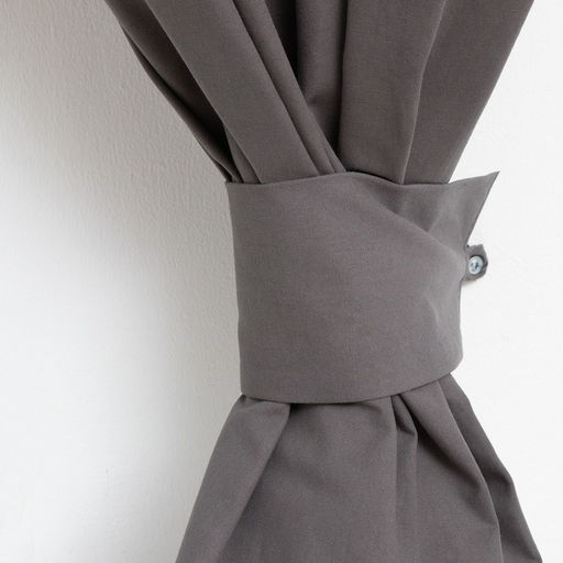 Шторы для кухни для кухни с подхватами «Этель» Kitchen, 150×180 см, комплект - 2 шт., серые