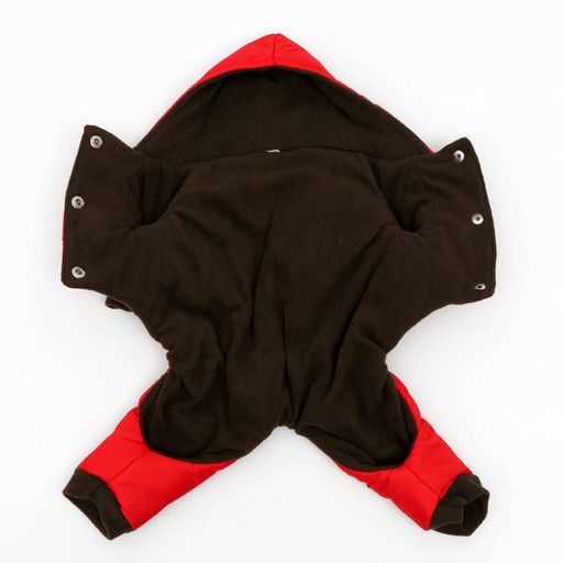 Комбинезон зимний для животных, M (ДС 24-26, ОГ 34-36 см, ОШ 28 см), красный - Simaland фото 6