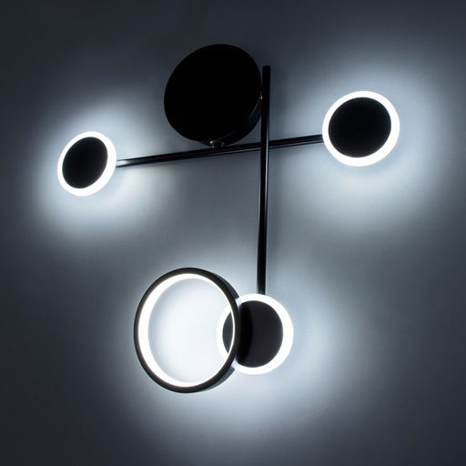 Бра «Крампл» LED 24 Вт 3000К черный 47×47×6.5 см