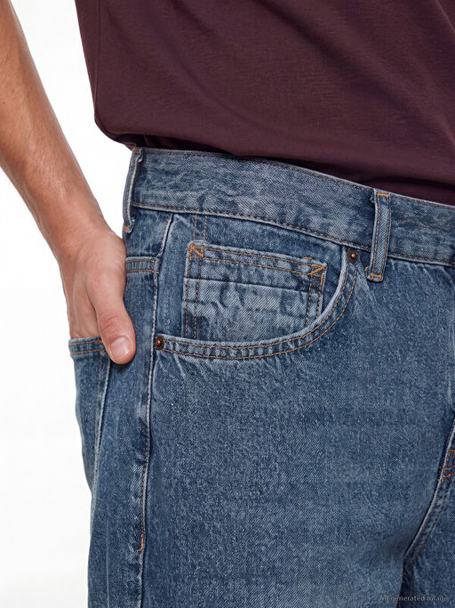 745 Baggy Fit Erkek Jean Pantolon - Waikiki фото 3