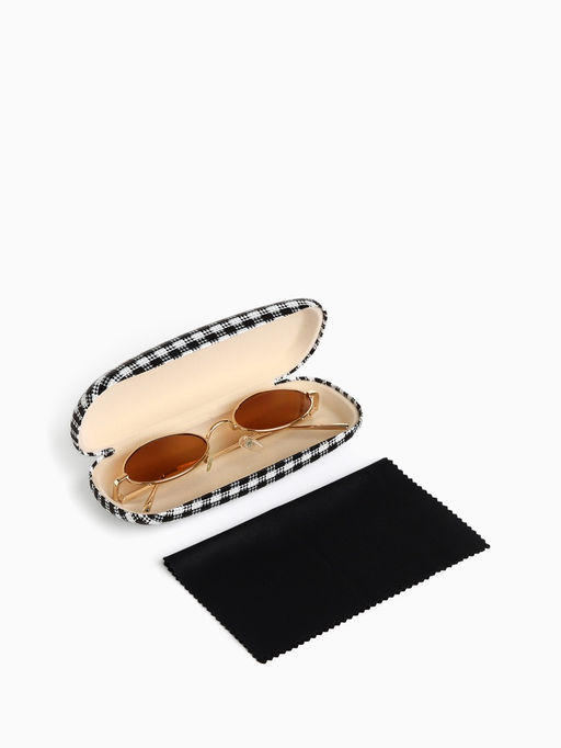 Футляр для очков на хлопушке, с принтом, размер 16×6×3.5 см, чёрный