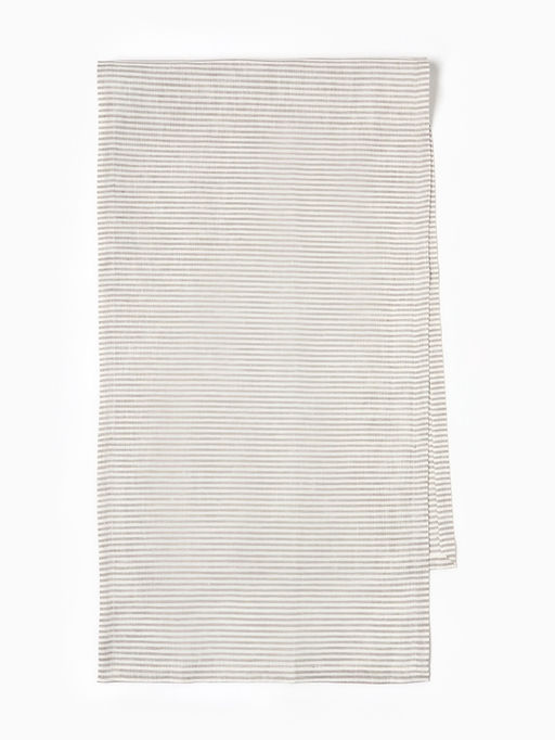 Дорожка на стол «Этель» Straightforward, 40×146 см, лён 100%, плотность 180 г/м², белая/серая