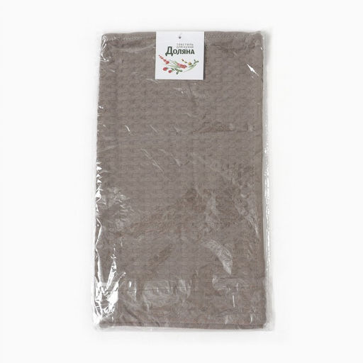 Полотенце Доляна цв. серый 35х60 см, 100% хл., крупная вафля 220 г/м2  фото 4