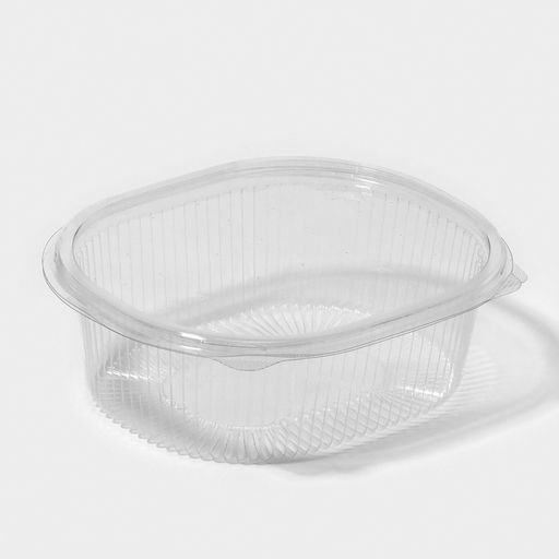 Цена за 420 шт. Контейнер одноразовый с неразъёмной крышкой, РКС, 750 мл, пластик, 17.6×14.7×6.4 см, прозрачный