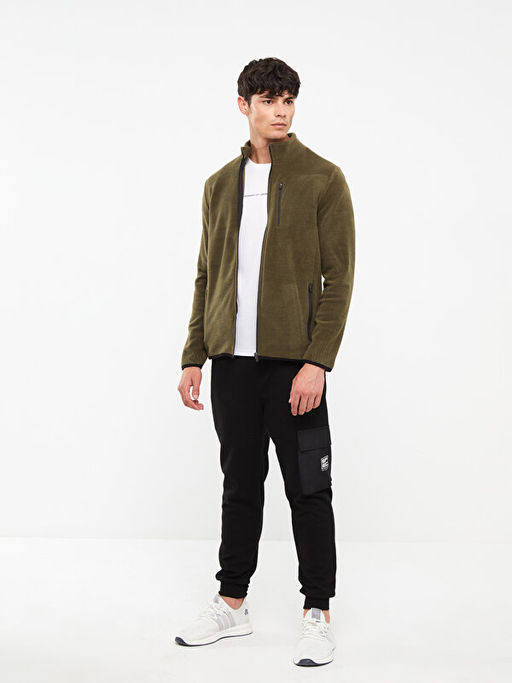 Standart Kal?p Dik Yaka Polar Erkek Spor H?rka