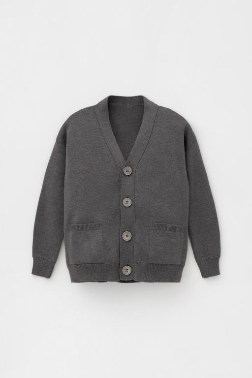 Crockid _ КВ 30155/тем.серый меланж кардиган для мал  фото 2