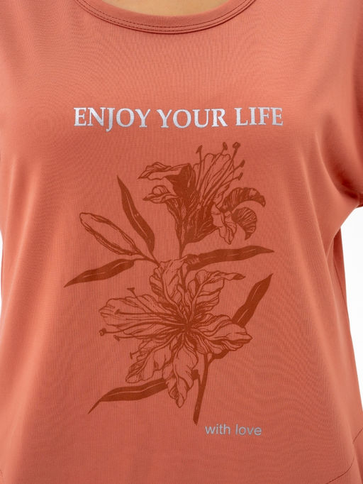 Туника хлопок 100%,терракотовая