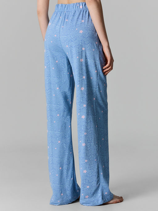 Брюки домашние женские голубые с узором - Mark formelle фото 3