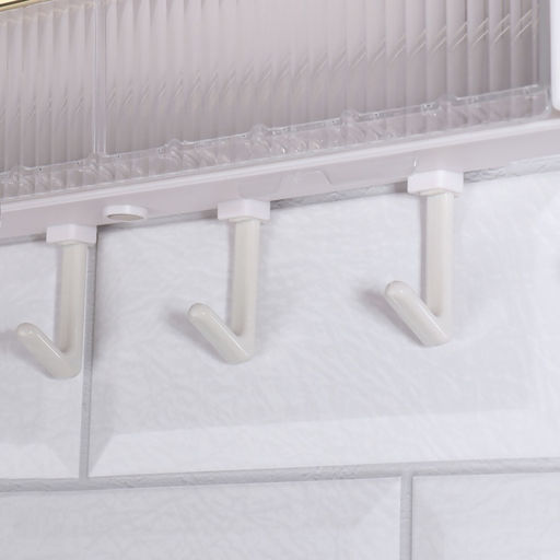 Органайзер настенный, 1 секция, с клеевыми крючками, 38.7×8.5×6.5 см, белый