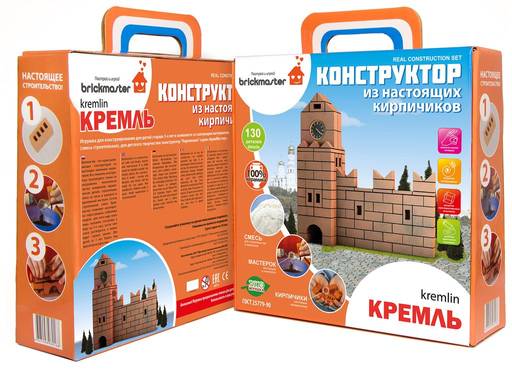 Конструктор из настоящих кирпичиков "Кремль" (208) керамика